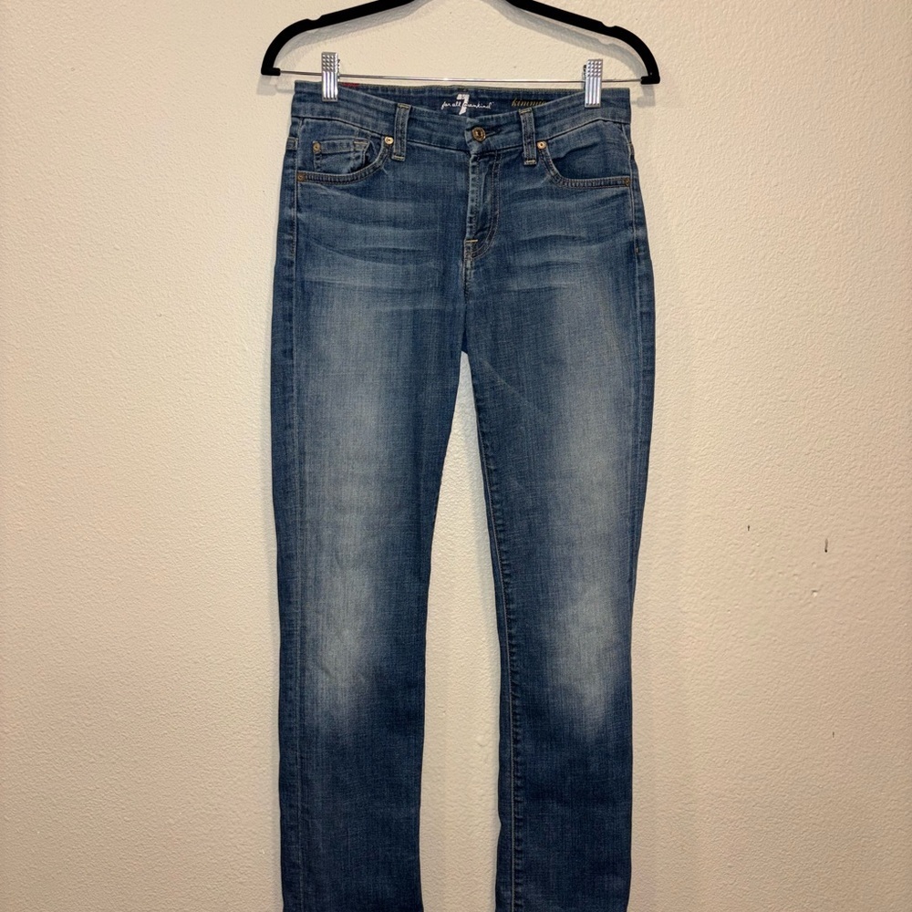 7 For All Mankind Kimmie Straight-Leg Jeans – Size 0/2 | Mid-Rise, Classic Fit